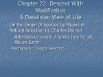 Chapter 22: Descent With Modification A Darwinian View