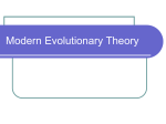 Modern Evolutionary Theory