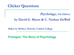 Prologue: The Story of Psychology PowerPoint