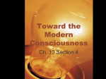 Toward the Modern Consciousness