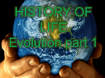 HISTORY OF LIFE Evolution part 1