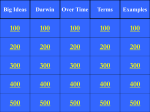 Ch 7 - Evolution Review Jeopardy Game