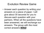 Evolution Review Game