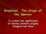 Evolution: The Origin of the Species