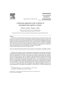 A Bayesian approach to the evolution of perceptual and cognitive systems