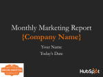 Monthly Marketing Report {Company Name}