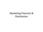 Marketing Channels & Distribution