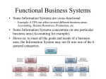 Functional Business Systems - Computer Science at Siena