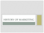 History of Marketing