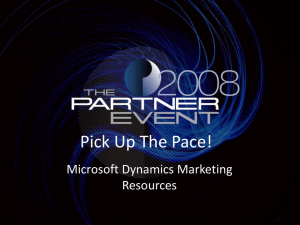 Keynote Title - Marketing services for Microsoft, Sage