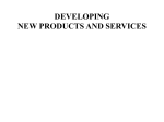 DEVELOPING NEW PRODUCTS AND SERVICES