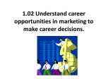 1.02 Understand career opportunities in marketing to make career