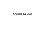 Chapter 1.1 Quiz Review