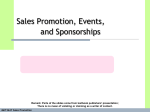 Sales Promotion, Events, and Sponsorships