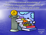 Acquire foundational knowledge of marketing-information