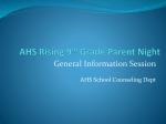Rising 9th Grade Parent Presentation 12-10-14
