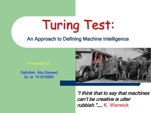 Turing Test - University of Windsor