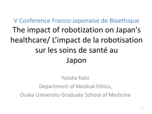 Use of robots in healthcare