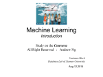 Machine Learning Introduction