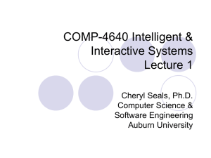 COMP-4640 Intelligent & Interactive Systems