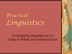 Practical Linguistics