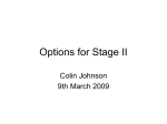 Options for Stage II