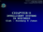 CHAPTER 11 INTELLIGENT SYSTEMS IN BUSINESS Oleh