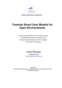 Towards Smart User Models for Open Environments