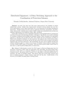 Distributed Signatures: A Policy Switching Approach to the