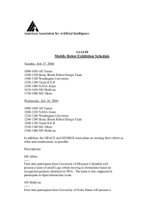 Mobile Robot Exhibition Schedule