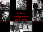 Hitler`s Foreign Policy