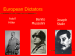 European Dictators - Dwight D Eisenhower Junior High School