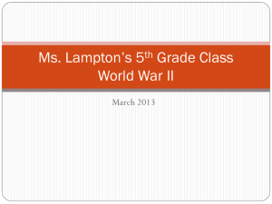Ms. Lampton’s 5th Grade Class World War II