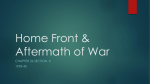 Chapter 26 Section 4 - Home Front _ Aftermath of War