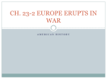 CH. 23-2 EUROPE ERUPTS IN WAR