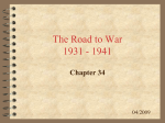 The Road to War 1931