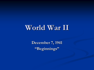 World War II December 7, 1941