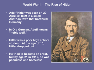 Unit 3 - Lesson 1 - Rise of Hitler