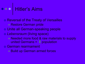 Hitler`s Aims - mrblacksclasses