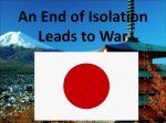 An End of Isolation Leads to War no pics