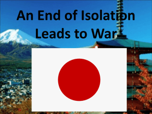 An End of Isolation Leads to War no pics