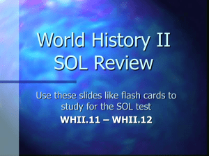 World History II SOL Review