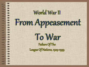 From Appeasement to War 16sect 1