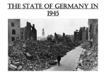 The state of Germany in 1945 - Watford Grammar School for Boys
