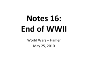 Notes-16-End-of-WWII