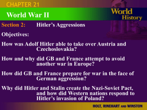 Hitler`s Aggressions