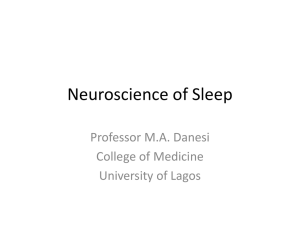 Neuroscience of Sleep - University of Ilorin