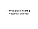 Physiology of hearing. Vestibular analyzer