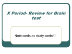 X Period- Review for Brain test