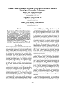 Linking Cognitive Tokens to Biological Signals: Dialogue Context Improves